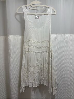 Free People White Polka swing dress.